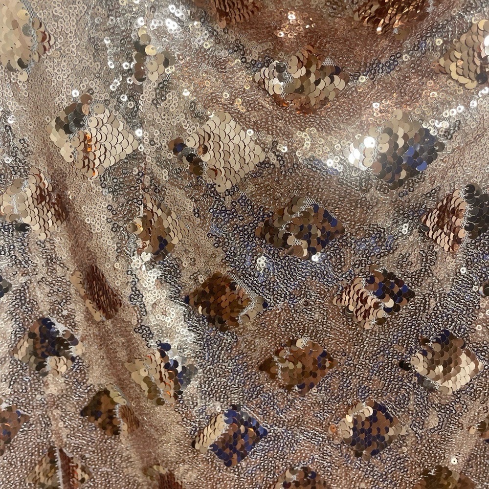 Lulus Glamorous Lifestyle Rose Gold Sequin Strapless Bodycon Dress‎ size L Party - Picture 4 of 8